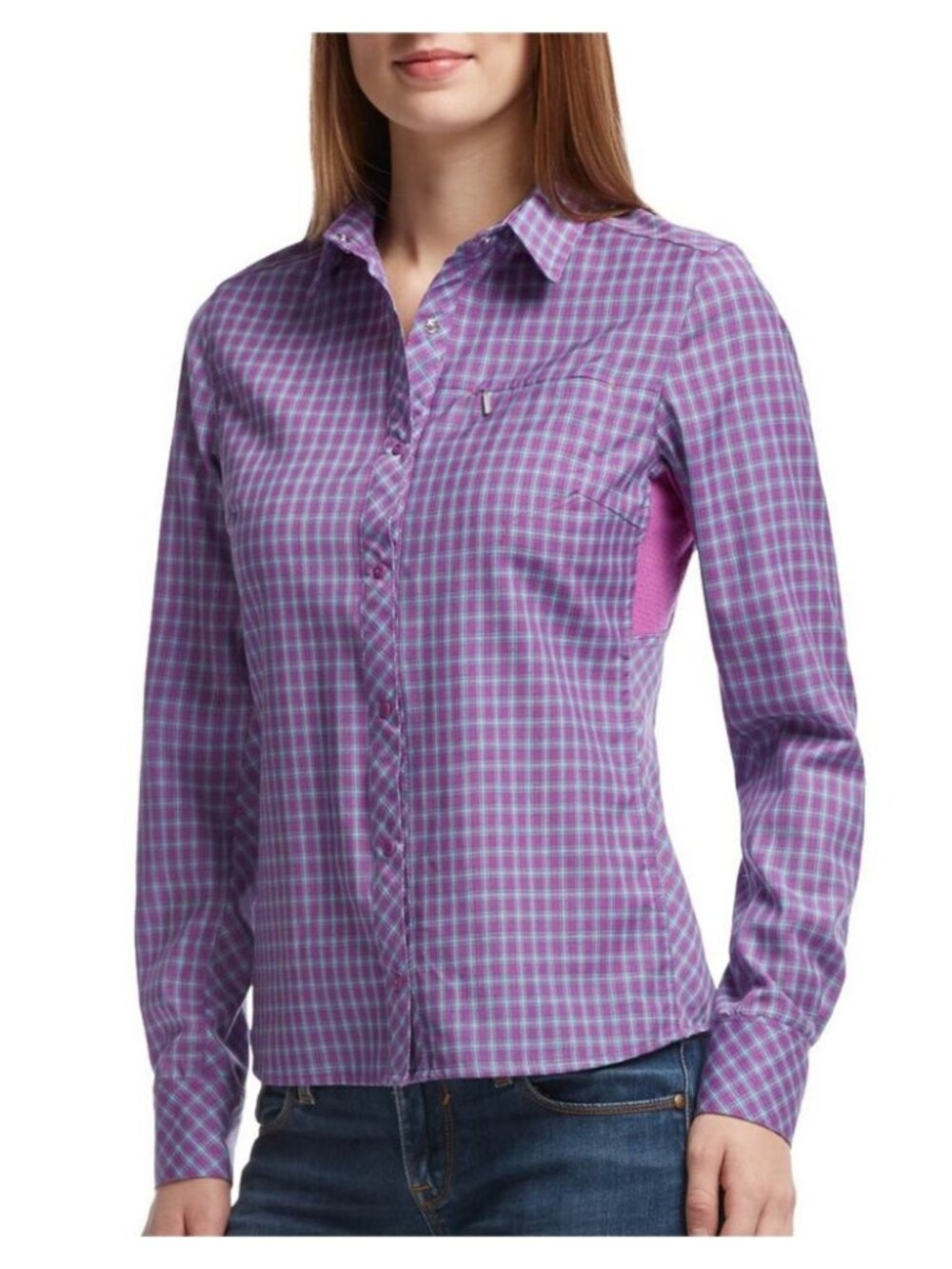 ICEBREAKER Terra LS Plaid Women's Long Sleeve Shirt Size XS